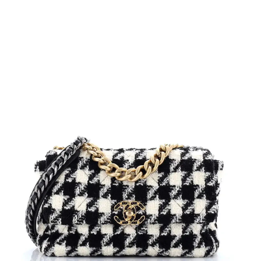 Chanel 19 Flap Bag Quilted Tweed Large #254497C49B